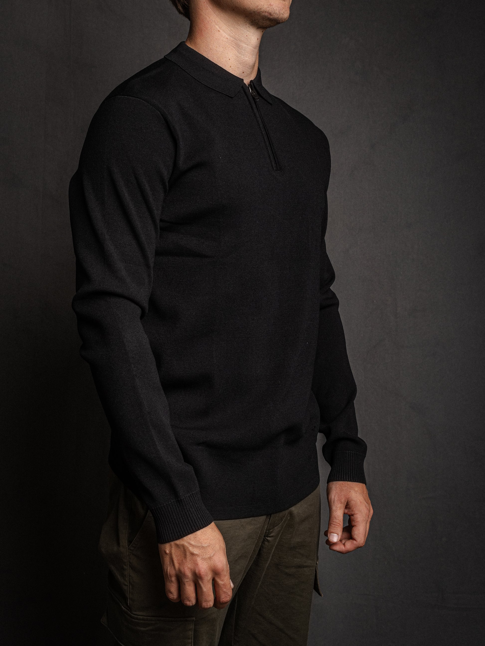 Polo lange mouw met rits (sample)