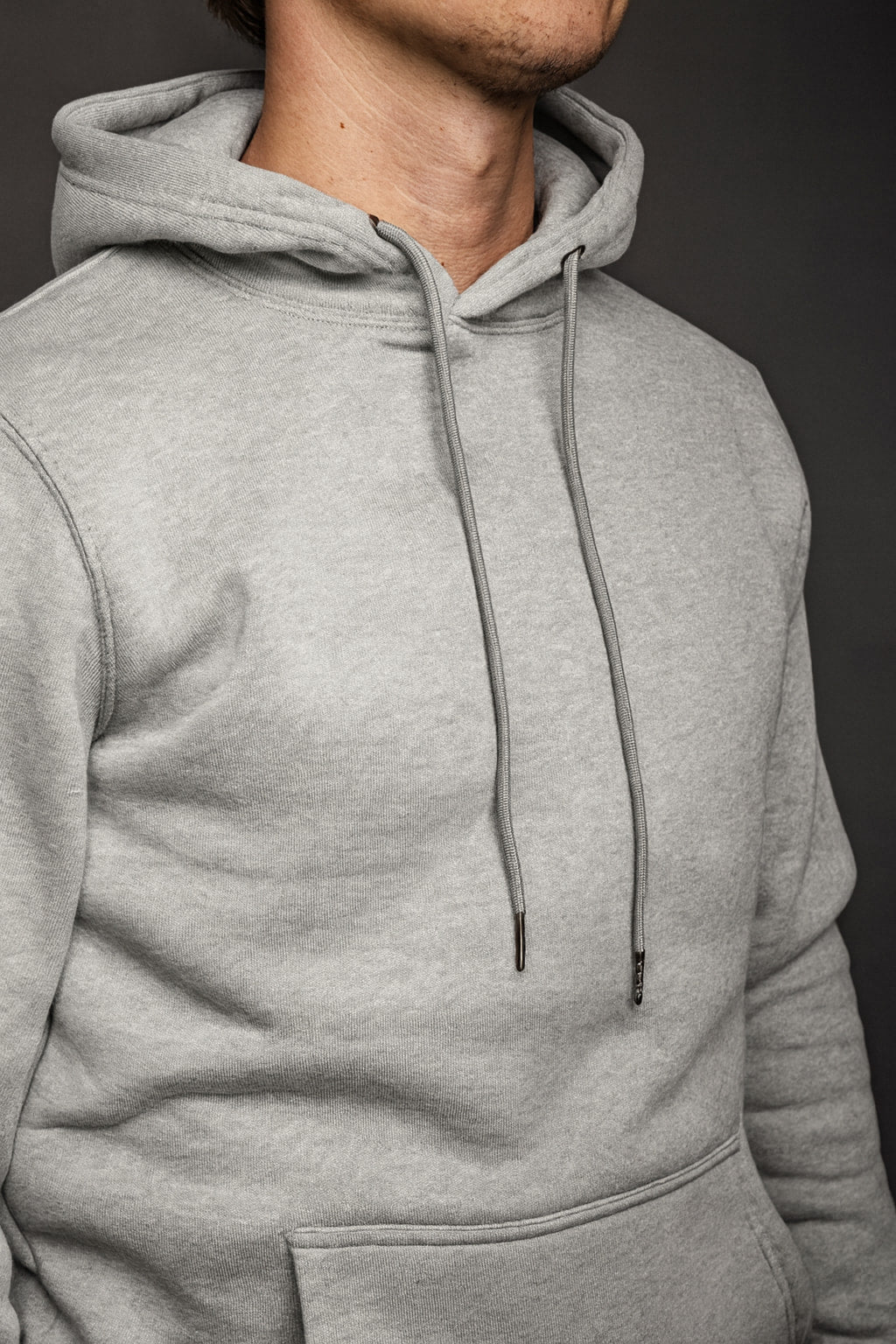 Grijze hoodie zonder rits (sample)